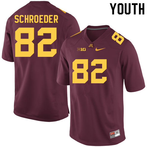 Youth #82 Wyatt Schroeder Minnesota Golden Gophers College Football Jerseys Sale-Maroon - Click Image to Close
